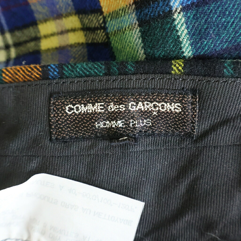 COMME des GARCONS HOMME PLUS(コムデギャルソンオムプリュス) ウール混 1タック チェック柄 スラックスパンツ マルチカラー XP-02003S