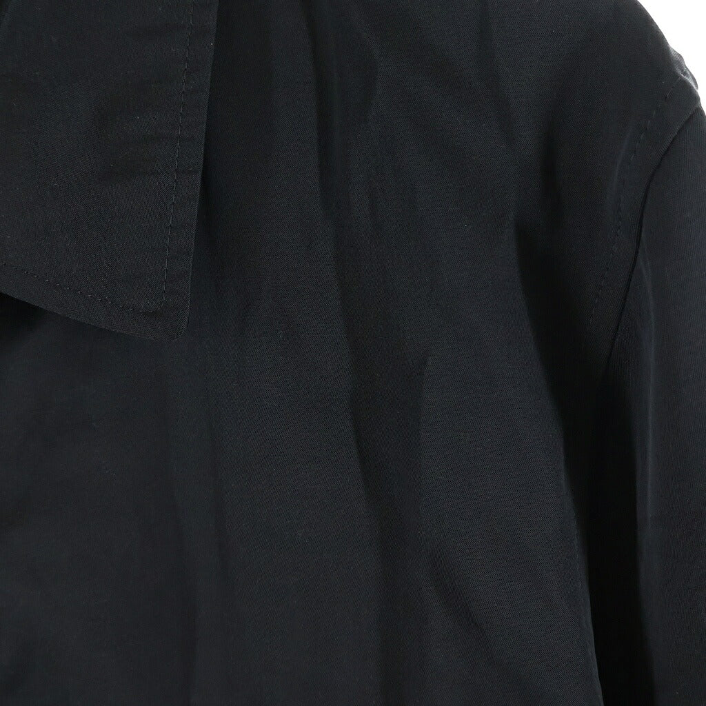 COMME des GARCONS HOMME PLUS(コムデギャルソンオムプリュス) 94SS AD1993 オープンカラー レーヨン混 ジップアップジャケット ブルゾン ブラック PJ-100520
