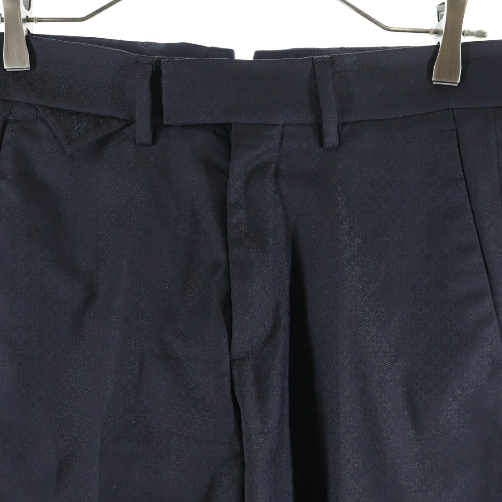 LOUIS VUITTON(ルイヴィトン) 23SS STRETCH WOOL SLACKS PANTS モノグラム ウール スラックスパンツ ネイビー RM231F MU3 HOFP8W