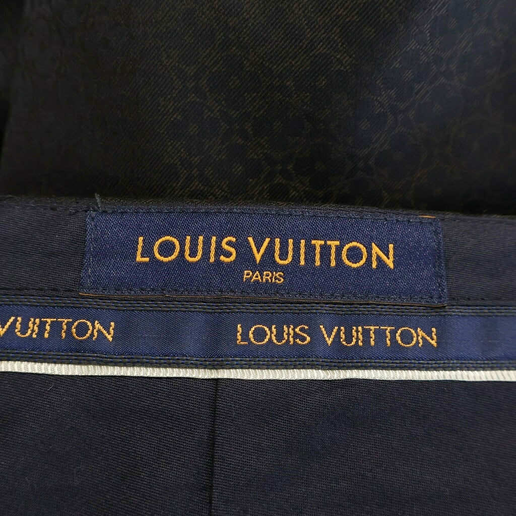 LOUIS VUITTON(ルイヴィトン) 23SS STRETCH WOOL SLACKS PANTS モノグラム ウール スラックスパンツ ネイビー RM231F MU3 HOFP8W