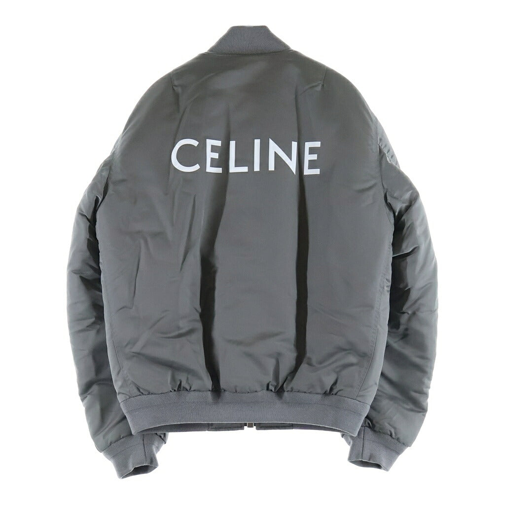 CELINE(セリーヌ) LOOSE BOMBER JACKET ルーズ バックロゴ ボンバージャケット グレー 2W426889O