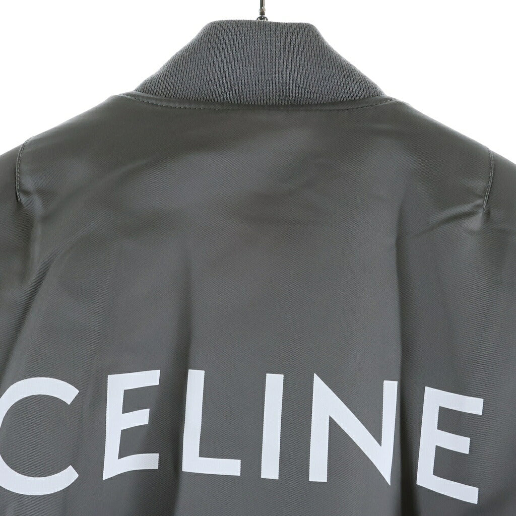 CELINE(セリーヌ) LOOSE BOMBER JACKET ルーズ バックロゴ ボンバージャケット グレー 2W426889O