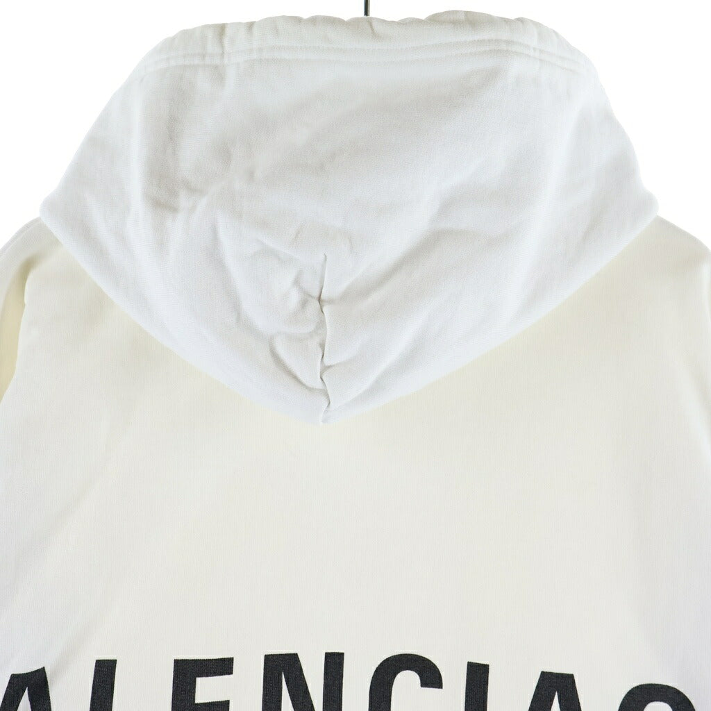 BALENCIAGA(バレンシアガ) 19SS バックロゴプリント プルオーバースウェットパーカー フーディー ホワイト 556143 TAV37