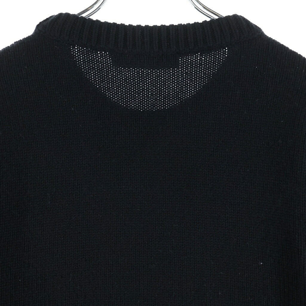 DOLCE & GABBANA(ドルチェアンドガッバーナ) KING キング カシミヤウール クルーネックニットセーター ブラック GR107K F89BV