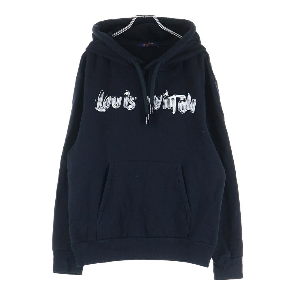LOUIS VUITTON(ルイヴィトン) 22SS AMEN BREAK アーメン ブレイク ロゴプリント プルオーバースウェットパーカー フーディー ブラック RM221 IHN HMY78W