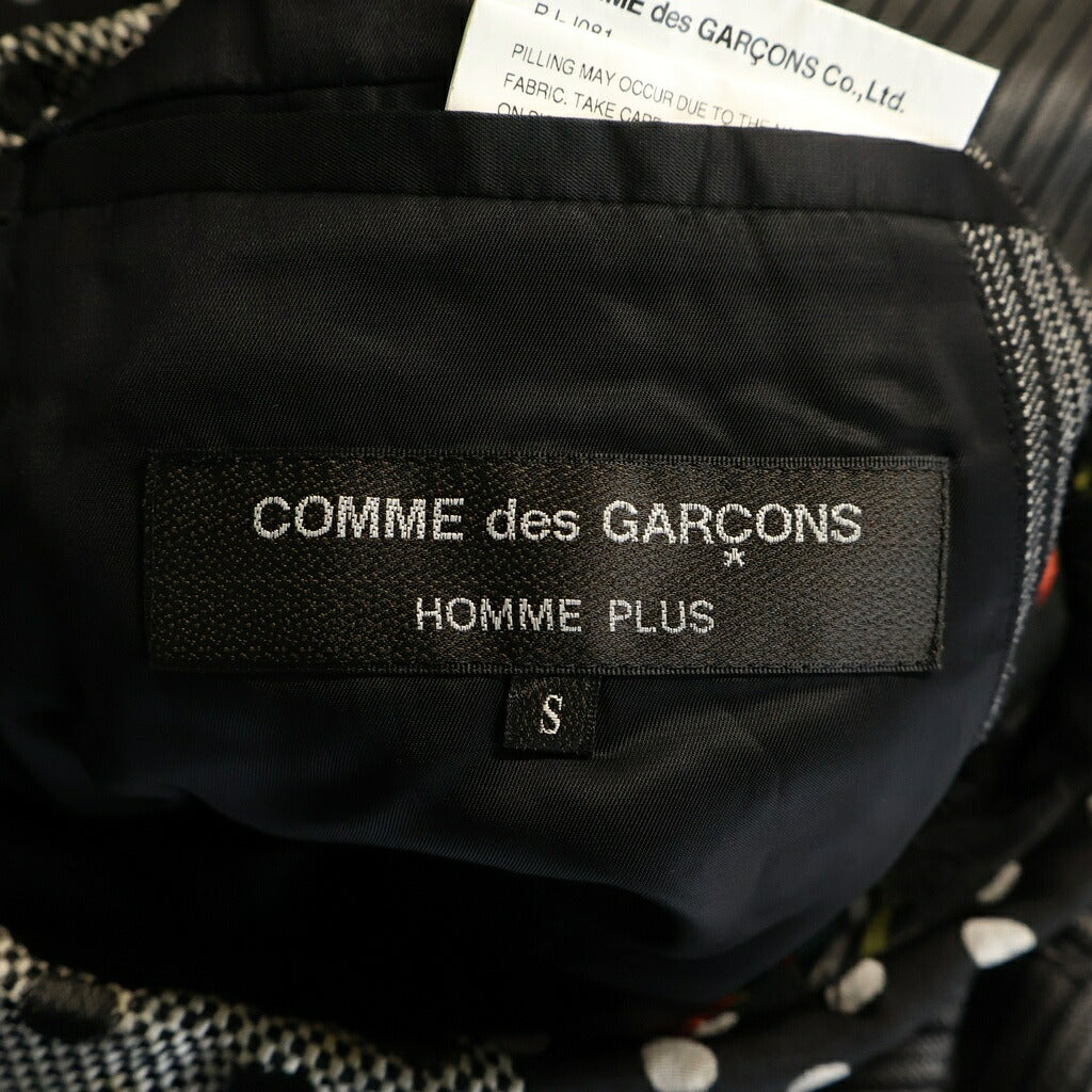 COMME des GARCONS HOMME PLUS(コムデギャルソンオムプリュス) 12AW AD2012 異素材切り替え ウール混 シングルテーラードジャケット マルチカラー PJ-J081