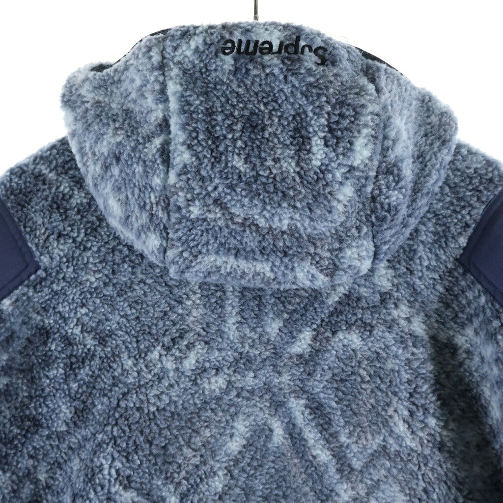 NIKE ACG(ナイキエーシージー) ×SUPREME FLEECE PULLOVER MINT SNAKESKIN シュプリーム スネークスキン フリース プルオーバーパーカー ブルー DN3256-382