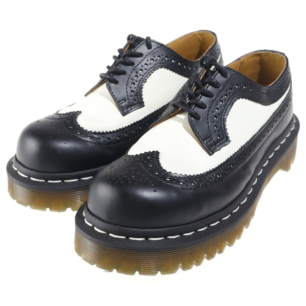 Dr.Martens(ドクターマーチン) 3989 BEX WINGTIP ベックスウィングチップ バイカラー レザーシューズ ブラック/ホワイト レディース 10458001