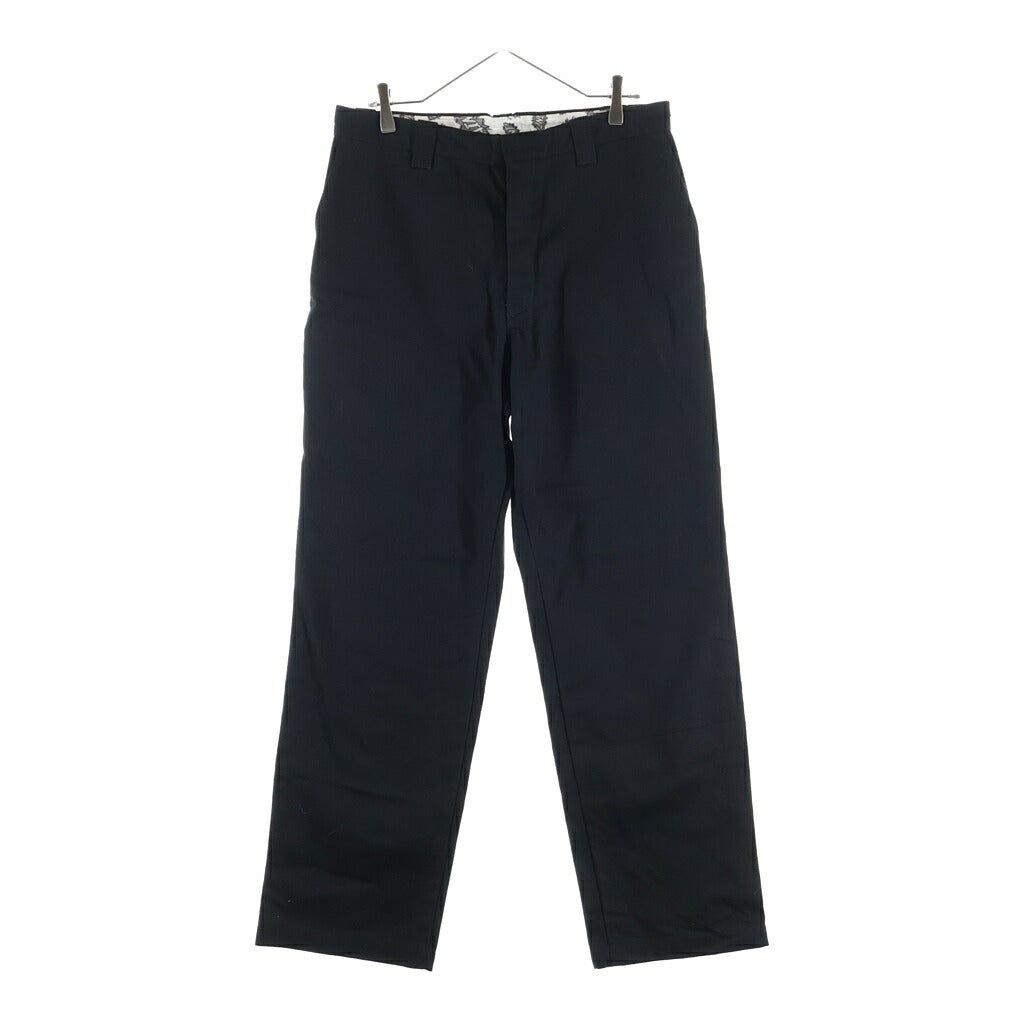SAINT MICHAEL(セントマイケル) 23SS WIDE PANTS バックロゴパッチ コットン ワイドパンツ ブラック SM-S23-0000-058