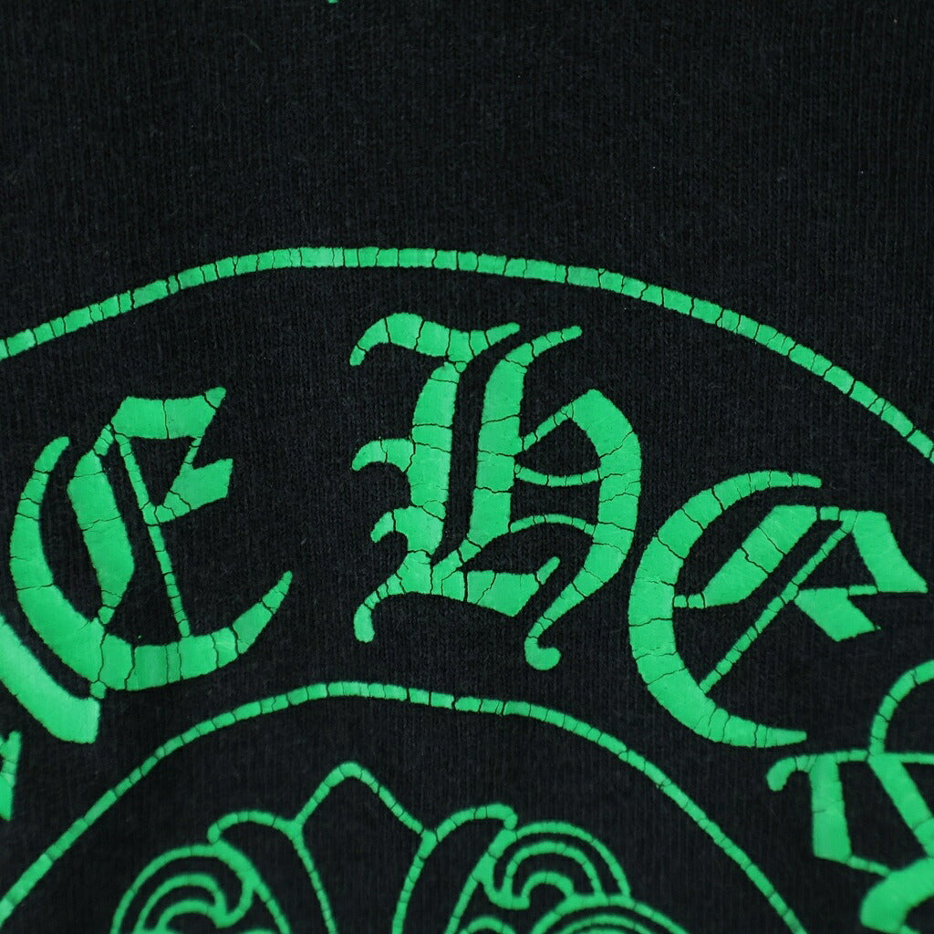 CHROME HEARTS(クロムハーツ) OLD L/S TEE バックホースシュー フローラルクロス アームスタープリント クルーネック 長袖Tシャツ カットソー ブラック