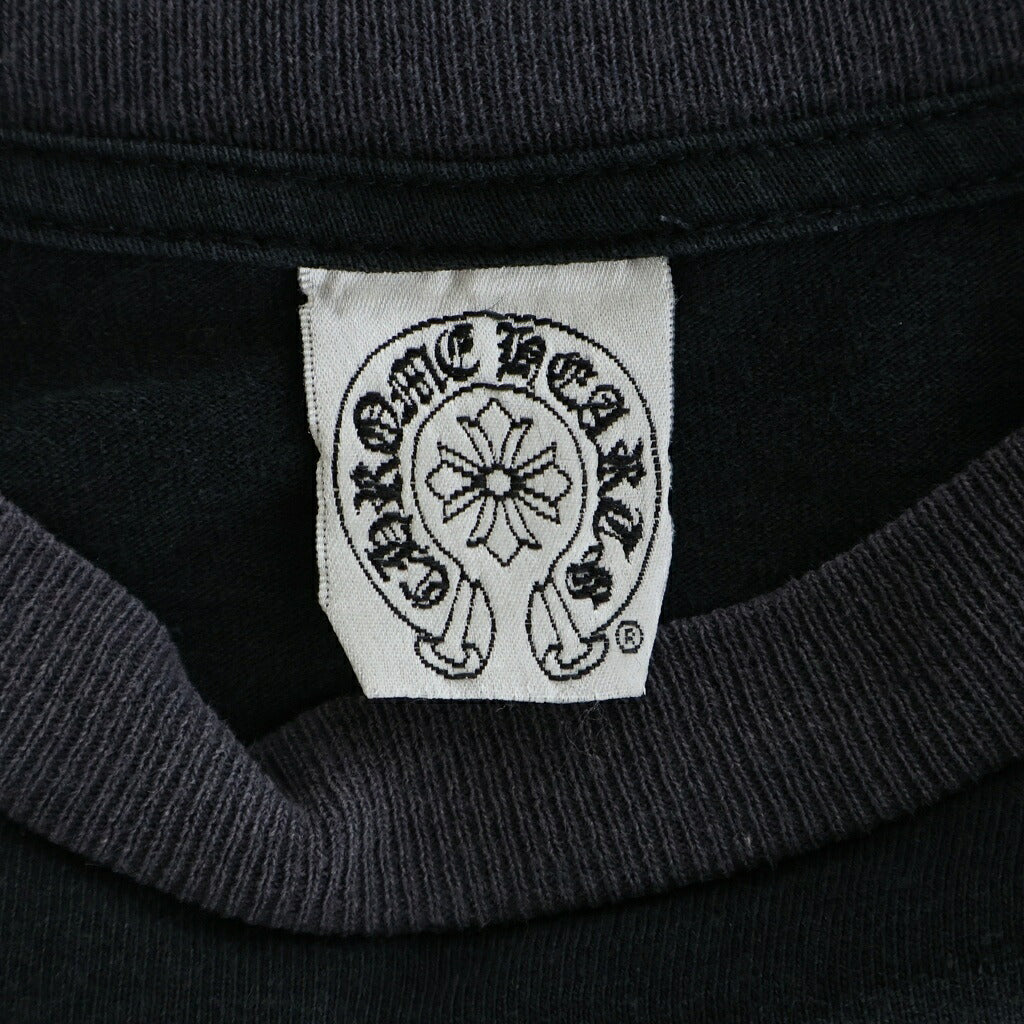 CHROME HEARTS(クロムハーツ) OLD L/S TEE バックホースシュー フローラルクロス アームスタープリント クルーネック 長袖Tシャツ カットソー ブラック