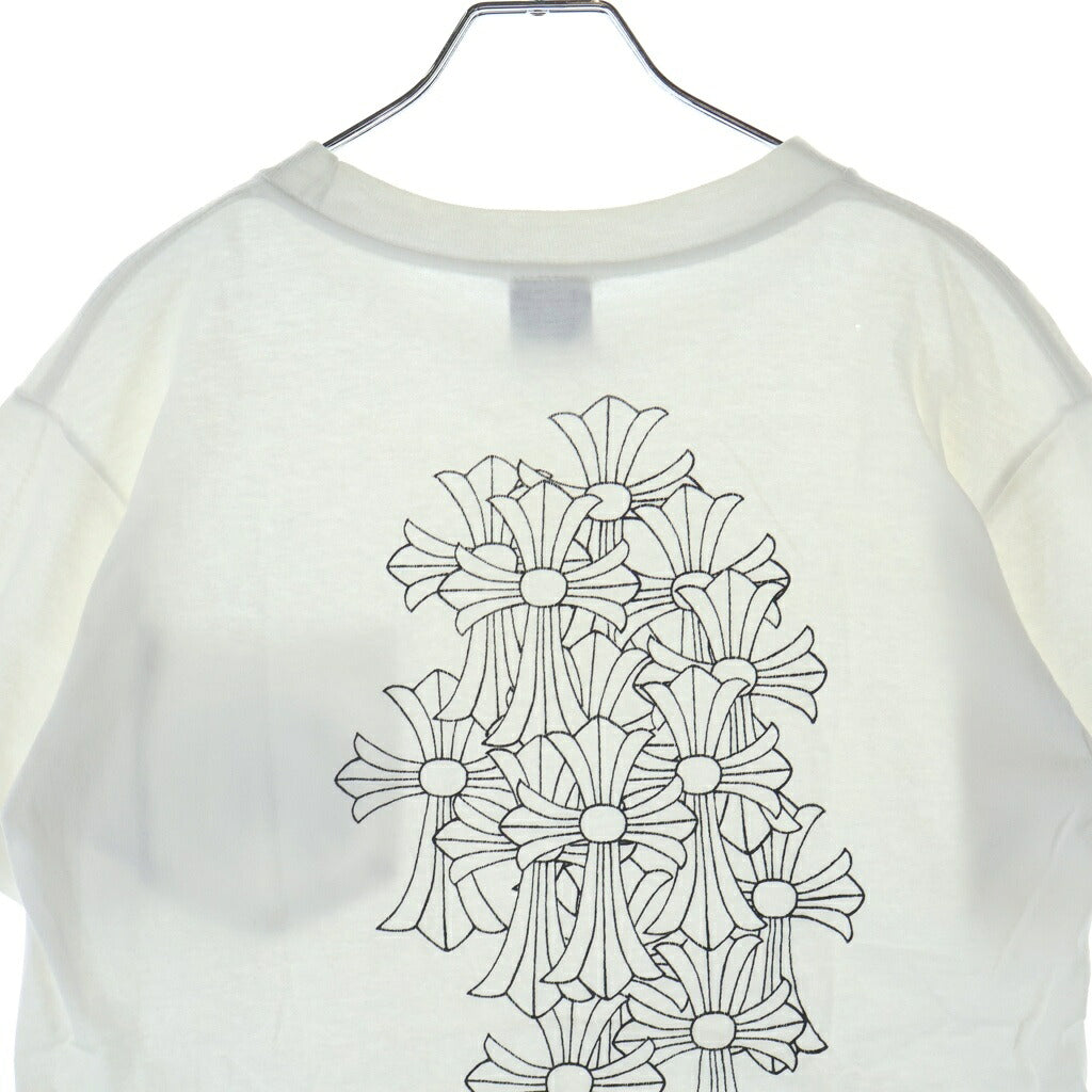CHROME HEARTS(クロムハーツ) OLD CEMETERY CROSS S/S TEE オールド バックセメタリークロスプリント クルーネック 半袖Tシャツ カットソー ホワイト