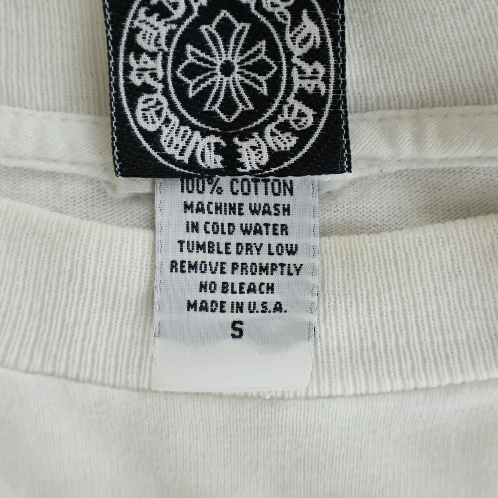 CHROME HEARTS(クロムハーツ) OLD CEMETERY CROSS S/S TEE オールド バックセメタリークロスプリント クルーネック 半袖Tシャツ カットソー ホワイト