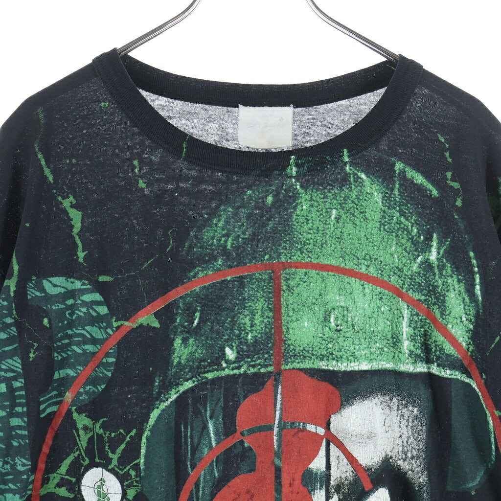 VINTAGE(ヴィンテージ) 90S VINTAGE PUBLIC ENEMY ALL OVERPRINT BACKSTAGE PASS PENMANS ヴィンテージ パブリックエネミー バックステージパス オーバープリントTシャツ 半袖クルーネックカットソー ブラック