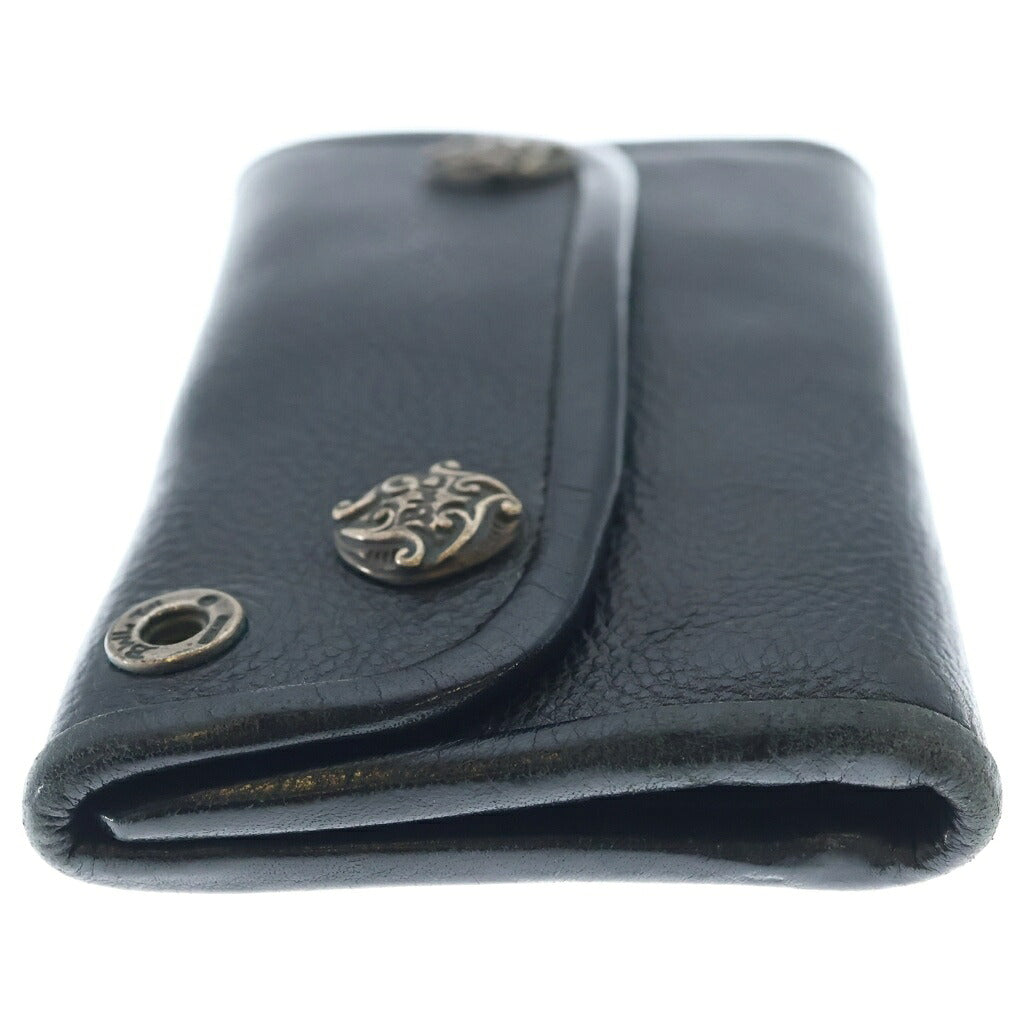Bill Wall Leather/BWL(ビルウォールレザー) トライバル コンチョボタン ラージカレンシー レザーウォレット 長財布 ブラック