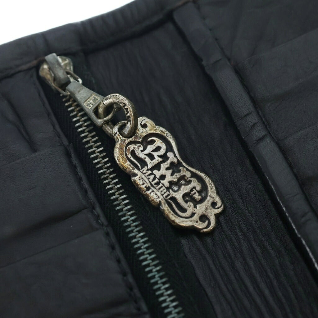 Bill Wall Leather/BWL(ビルウォールレザー) トライバル コンチョボタン ラージカレンシー レザーウォレット 長財布 ブラック