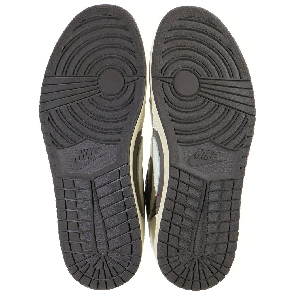 NIKE(ナイキ) ×TRAVIS SCOTT AIR JORDAN 1 LOW OG SP トラヴィススコット エアジョーダン1 リバースモカ ローカットスニーカー ベージュ US10.5/28.5cm DM7866-162