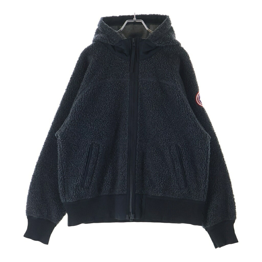 CANADA GOOSE(カナダグース) SIMCOE FLEECE HOODY シムコー ボア ジップアップパーカー フーディー グレー/ブラック 7016W