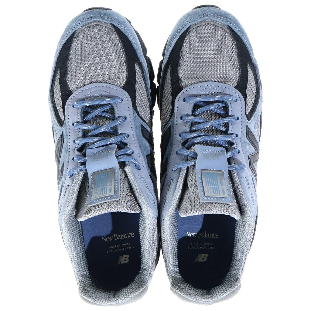 New Balance(ニューバランス) U990BB4 スエード ローカットスニーカー ブルー/グレー US8/26cm