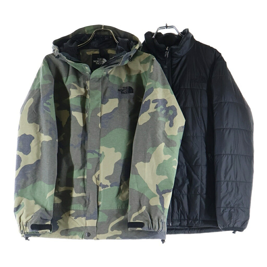 THE NORTH FACE(ザノースフェイス) NOVELTY CASSIUS TRICLIMATE JACKET ノベルティ カシウス トリクライメート カモフラ フーデッドナイロンジャケット カーキ NP61643