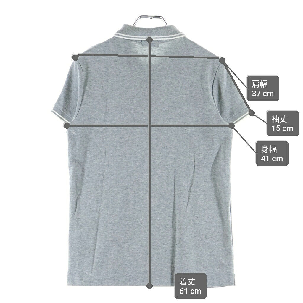 MONCLER(モンクレール) MAGLIA POLO MANICA CORTA ワッペンロゴ 半袖ポロシャツ グレー 410938350900