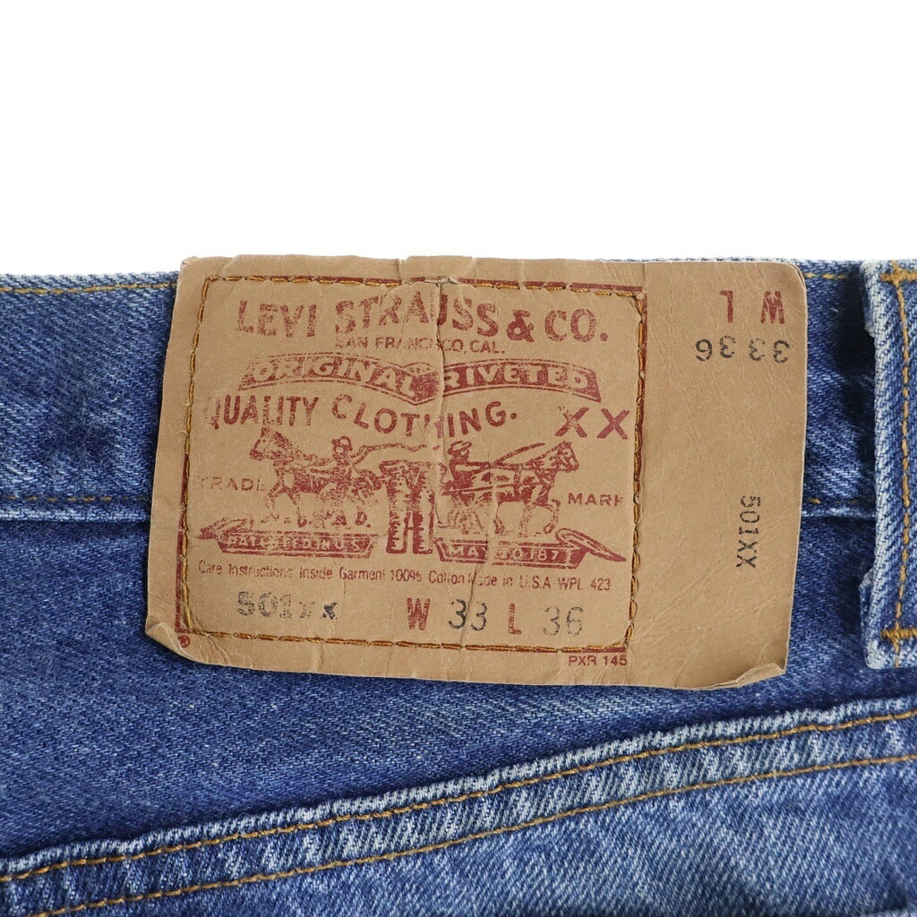 Levi's(リーバイス) 90S VINTAGE 501XX ヴィンテージ USA製 ボタン裏653 スモールE ストレートデニムパンツ インディゴ 501-0000