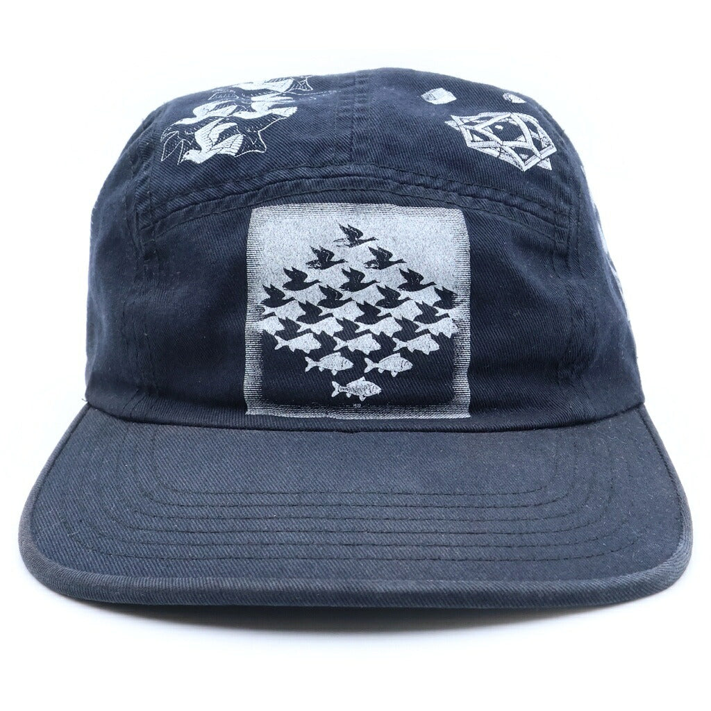 SUPREME(シュプリーム) 17SS M.C. Escher Camp Cap エッシャー アートプリント キャンプキャップ 帽子 ブラック