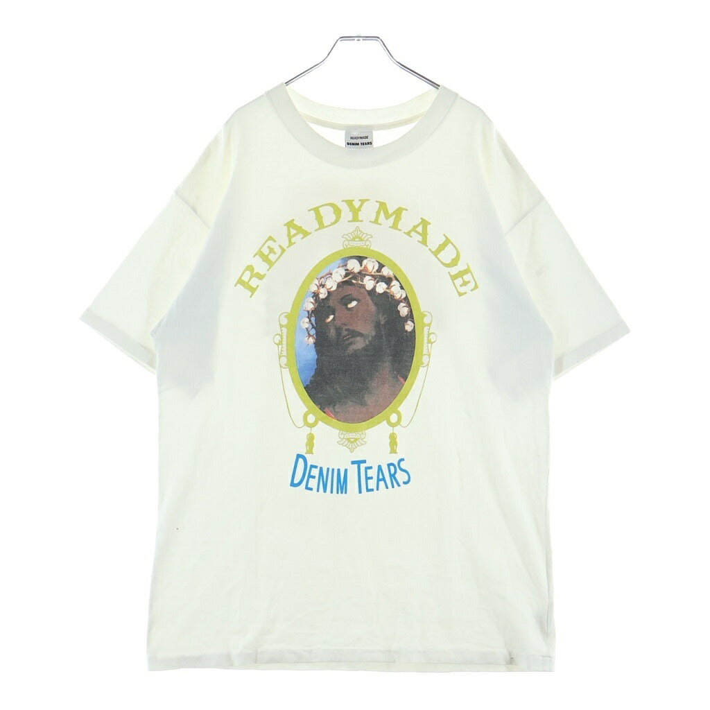 READY MADE(レディメイド) 22SS ×DENIM TEARS COTTON WREATH TEE デニムティアーズ 両面プリントTシャツ 半袖クルーネックカットソー ホワイト RE-DT-WH-00-00-12