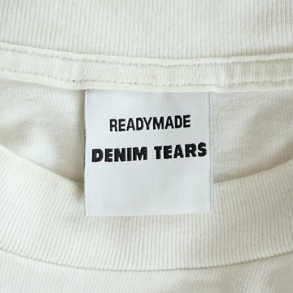 READY MADE(レディメイド) 22SS ×DENIM TEARS COTTON WREATH TEE デニムティアーズ 両面プリントTシャツ 半袖クルーネックカットソー ホワイト RE-DT-WH-00-00-12