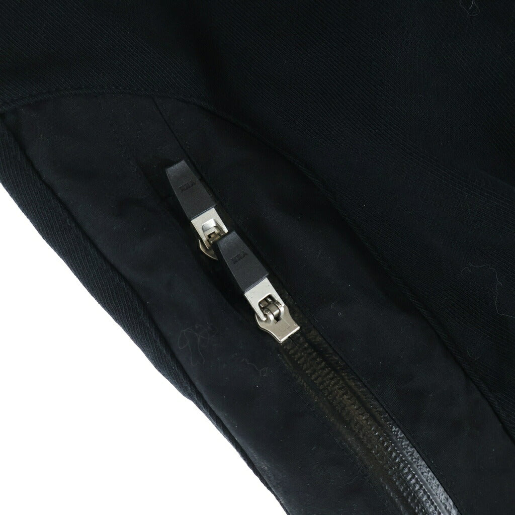 COMFY OUTDOOR GARMENT(コンフィ) 異素材ドッキング加工 サイドジップ モックネックプルオーバー ブラック CMF2002-CS09C