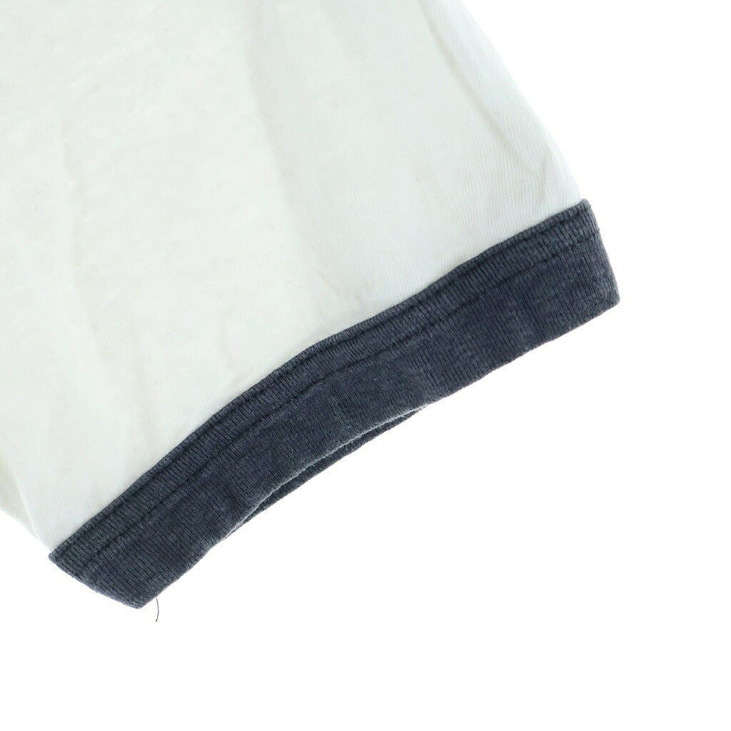READY MADE(レディメイド) 24SS T-SHIRT RINGER 両面プリント リンガーTシャツ 半袖クルーネックカットソー ホワイト RE-CO-WH-00-00-276