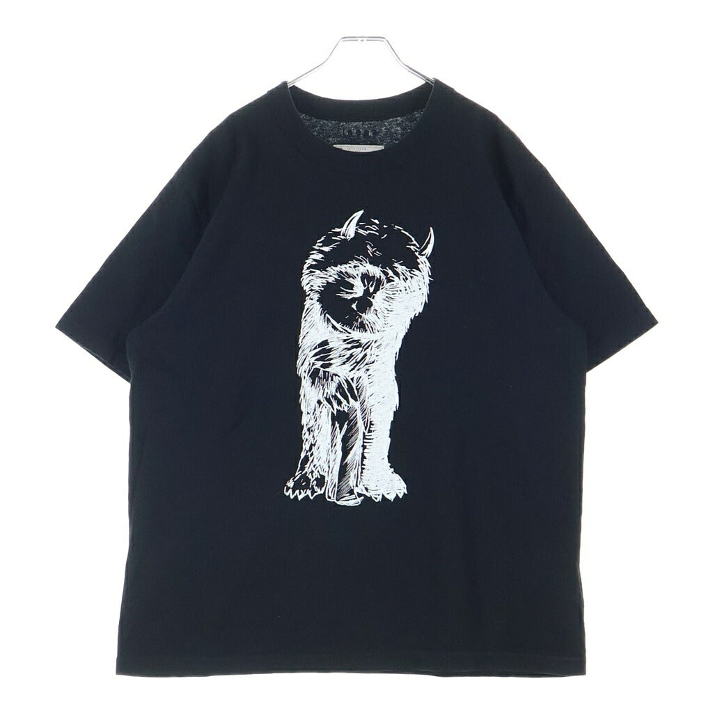 Sacai(サカイ) 25SS ×WHERE THE WILD THINGS ARE T-SHIRT かいじゅうたちのいるところ グラフィックプリントTシャツ 半袖クルーネックカットソー ブラック 25-01008S