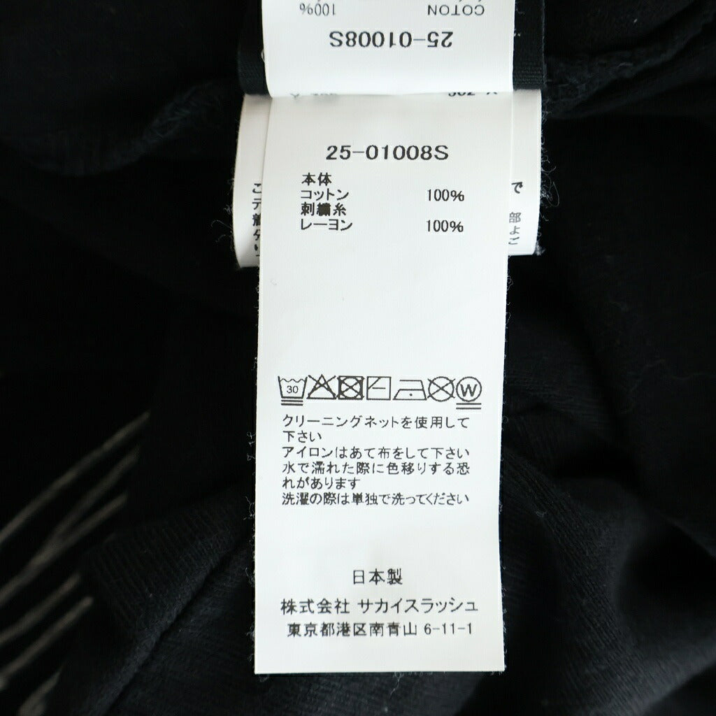 Sacai(サカイ) 25SS ×WHERE THE WILD THINGS ARE T-SHIRT かいじゅうたちのいるところ グラフィックプリントTシャツ 半袖クルーネックカットソー ブラック 25-01008S