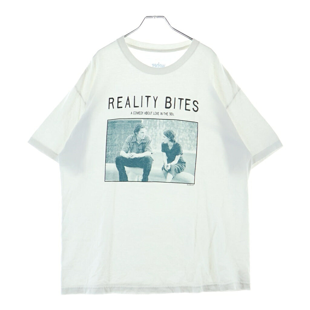 WEBER(ウェーバー) ×REALITY BITES T-SHIRT SCENE1 リアリティ・バイツ フロントプリントTシャツ 半袖クルーネックカットソー ホワイト