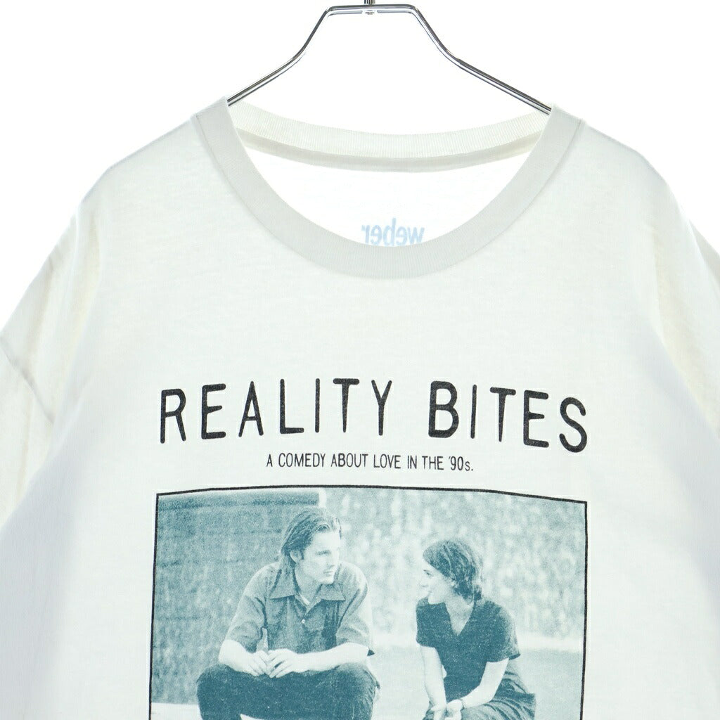 WEBER(ウェーバー) ×REALITY BITES T-SHIRT SCENE1 リアリティ・バイツ フロントプリントTシャツ 半袖クルーネックカットソー ホワイト