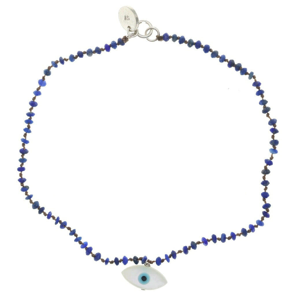 UNDERCOVER(アンダーカバー) 25SS ×SEA REAL FLOWERS BRACELET シーリアルフラワーズ 第三の目 ビーズネックレス ブルー UC1E4A01-3