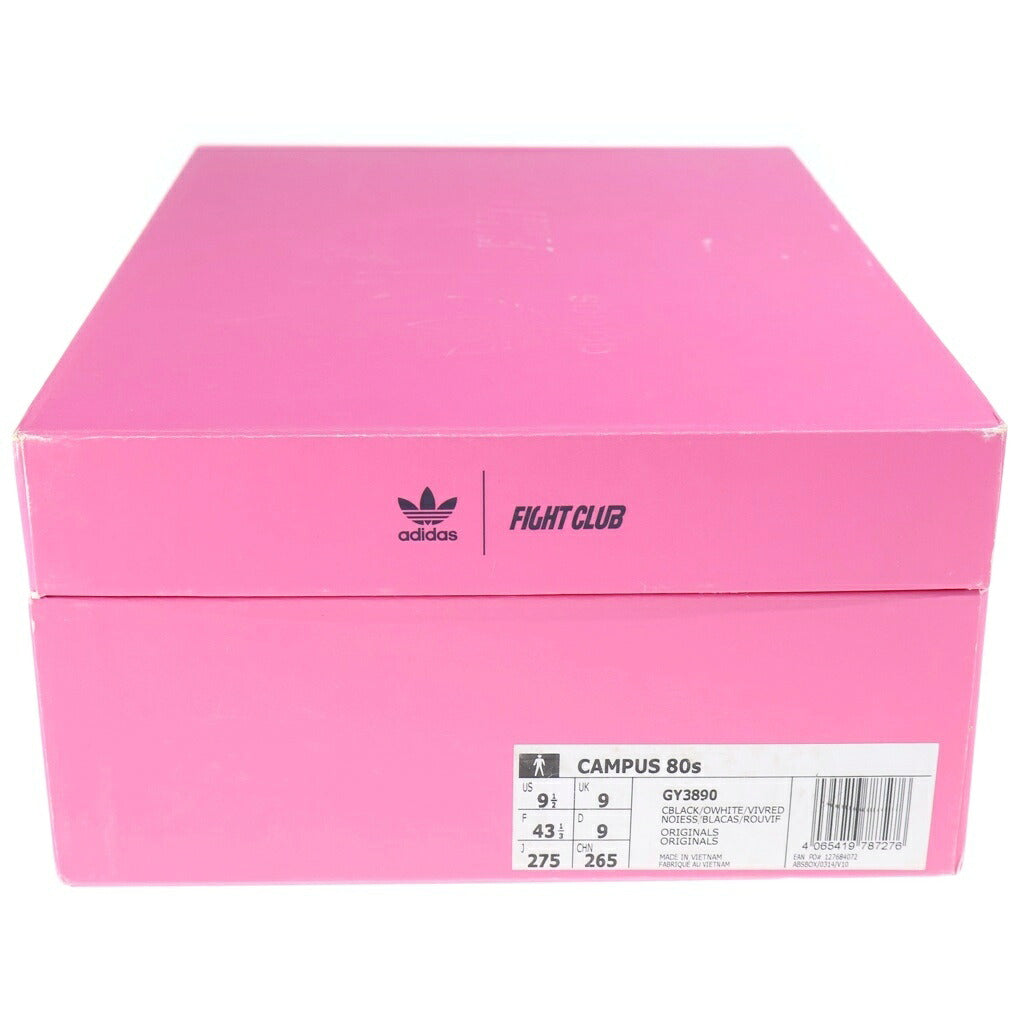 adidas(アディダス) ×size? CAMPUS 80S FIGHT CLUB サイズ? キャンパス ファイトクラブ ローカットスニーカー ブラック US9.5/27.5cm GY3890
