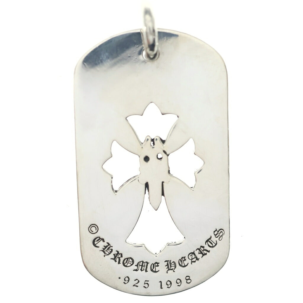 CHROME HEARTS(クロムハーツ) D TAG LRG LTD LOS ANGELS ロサンゼルス限定 ラージドッグタグ ネックレストップ シルバー
