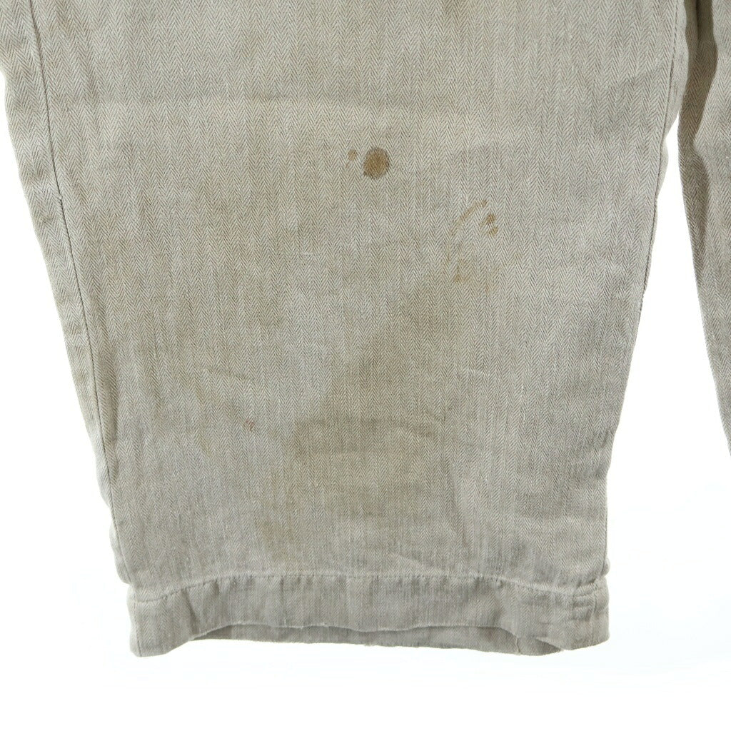 Stein(シュタイン) HEAVY LINEN HERRINGBONE WIDE EASY TROUSERS ヘビー リネン ヘリンボーン ワイド イージー スラックス ベージュ ST.1242