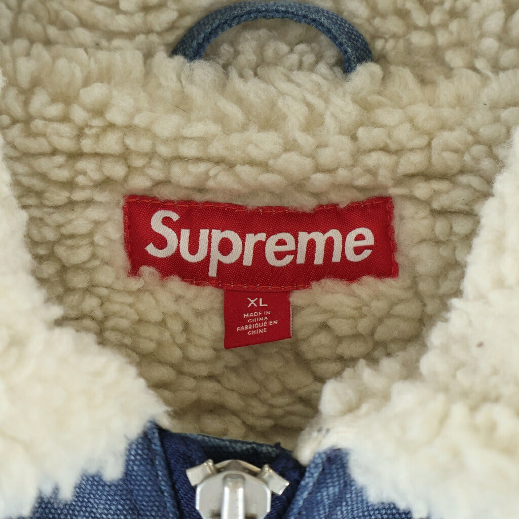 SUPREME(シュプリーム) 25AW Faux Shearling Lined Bomber Jacket Navy フェイクシアリング ラインド ボンバー ジャケット ネイビー