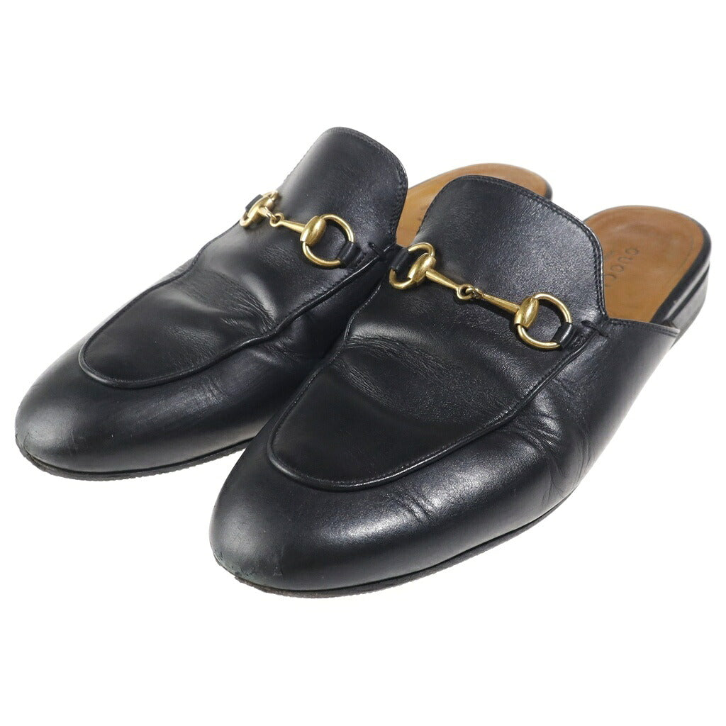 GUCCI(グッチ) プリンスタウン ホースビット レザー ミュールサンダル レディース ブラック 423513