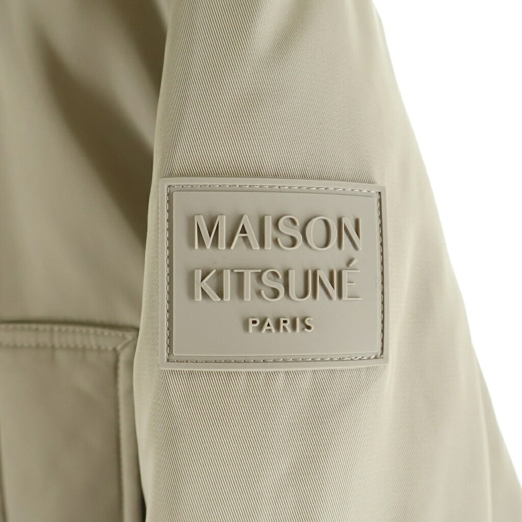 MAISON KITSUNE(メゾンキツネ) パティング フラップポケット ナイロン フーデッドパファージャケット ベージュ PM02212WW9070