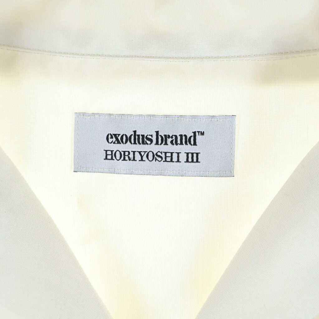 exodus brand(エクソダスブランド) 26SS ×彫よし 幽霊鬼斗卅六釁圖 レーヨン 半袖ハワイアンシャツ ホワイト HORIYOSHI III-HW-02