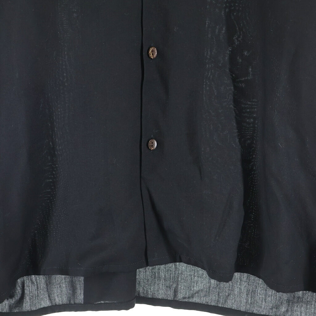WACKO MARIA(ワコマリア) 26AW SWITCHING SHIRT L/S スイッチング ロングスリーブ オープンカラーシャツ ブラック/ブルー 26FWE-WMS-OC05