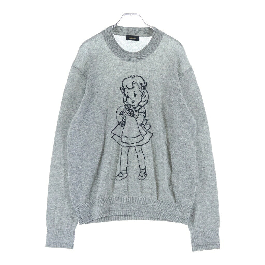 UNDERCOVER(アンダーカバー) 17AW Girl Sweater ガール クルーネックニット セーター グレー UCT4903-2