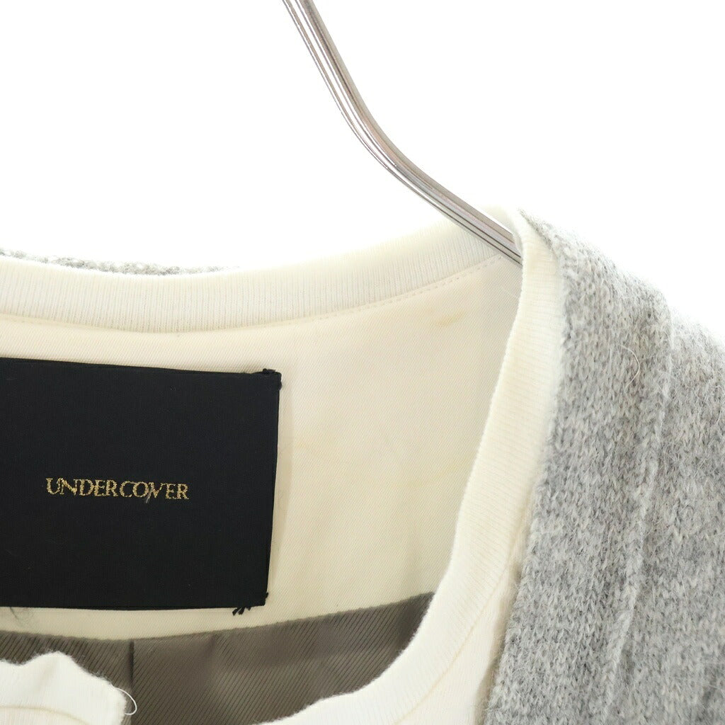 UNDERCOVER(アンダーカバー) 15AW ニットカーディガンドッキング ジョイントコート ジャケット グレー/カーキ UCP1312