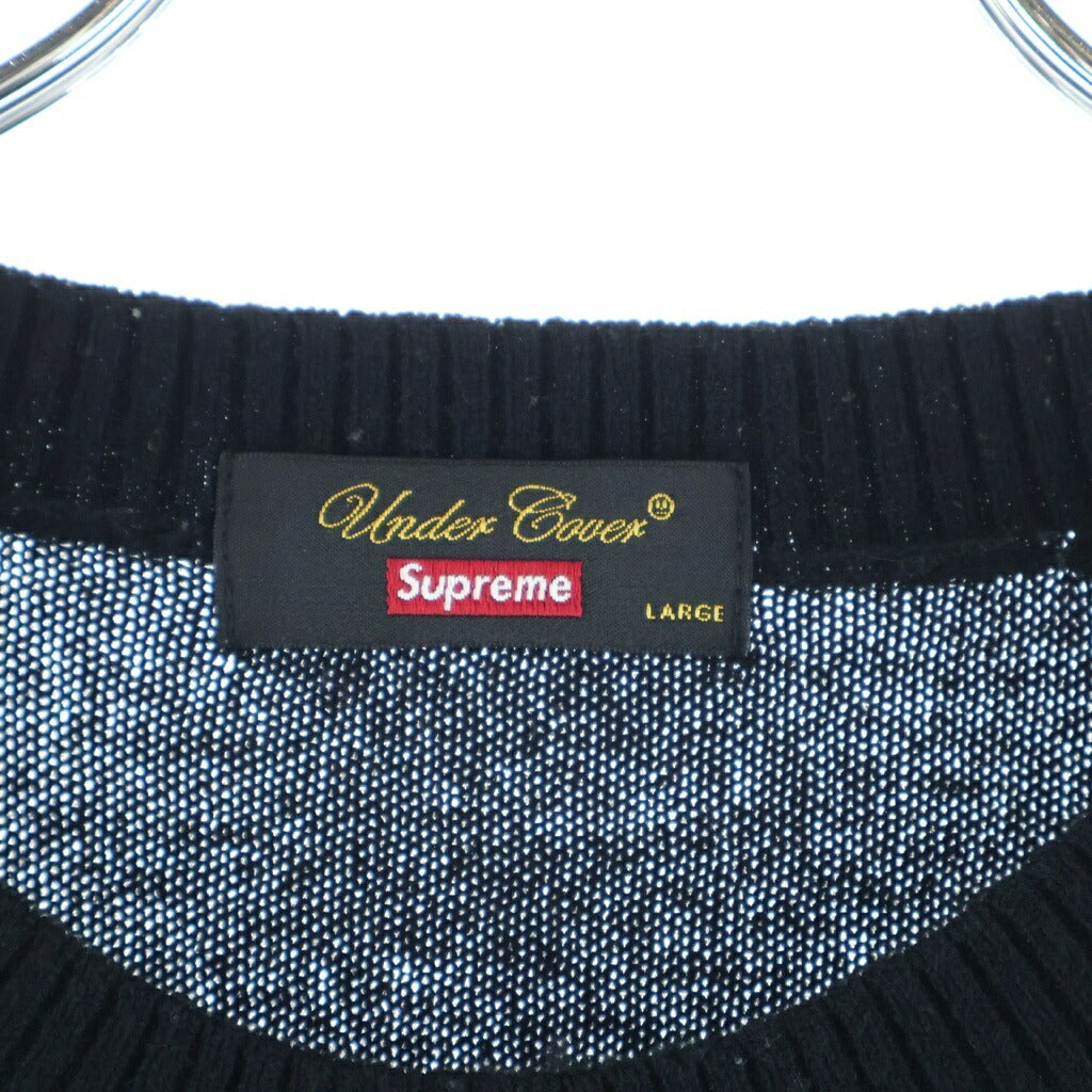 SUPREME(シュプリーム) 16AW ×UNDERCOVER Generation Fuck You Sweater アンダーカバー ジェネレーション ファッキュー クルーネックニットスウェット セーター ブラック SK2FW16