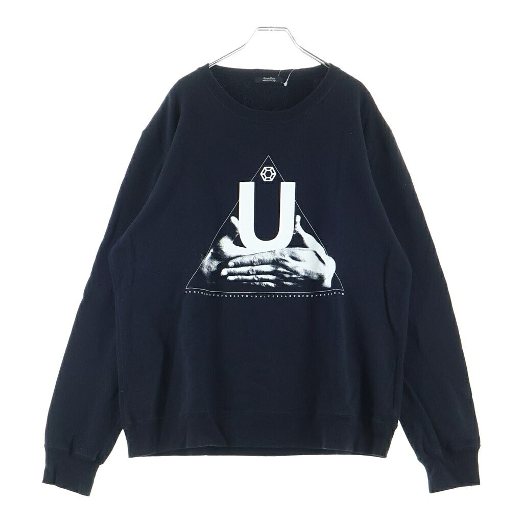 UNDERCOVERISM(アンダーカバイズム) 15AW コットン フロントプリント クルーネックスウェットシャツ トレーナー ブラック UCP7812