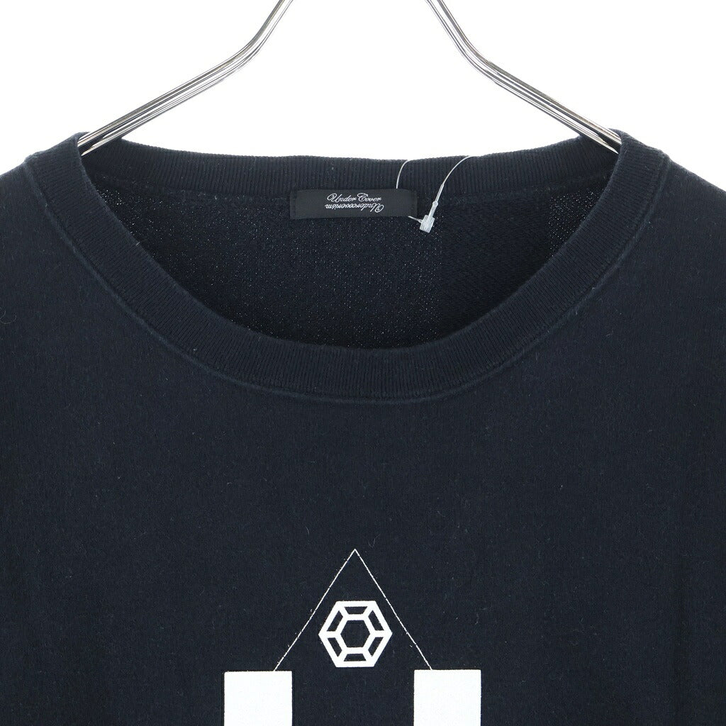 UNDERCOVERISM(アンダーカバイズム) 15AW コットン フロントプリント クルーネックスウェットシャツ トレーナー ブラック UCP7812