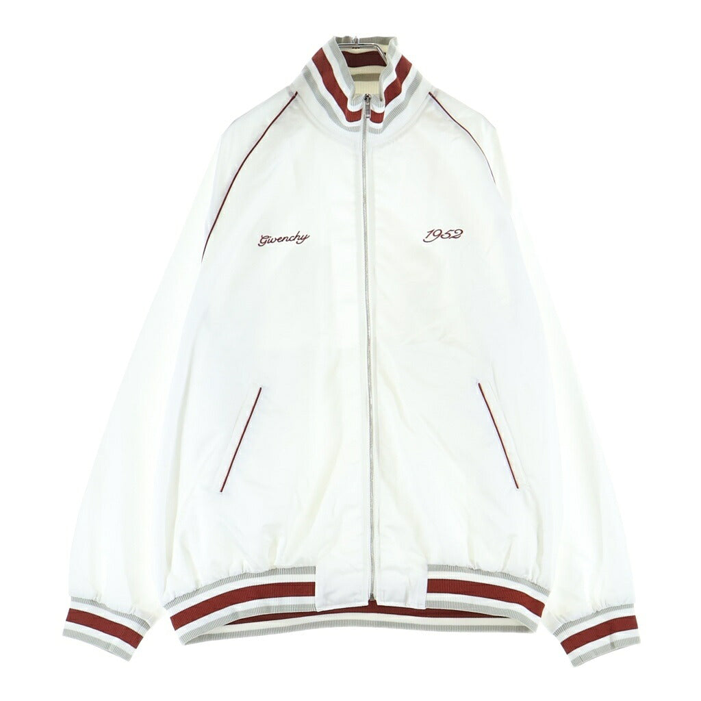 GIVENCHY(ジバンシィ) BOMBER JACKET ロゴ刺繍 ナイロン 1952 ボンバージャケット ブルゾン ホワイト BM016M15EH